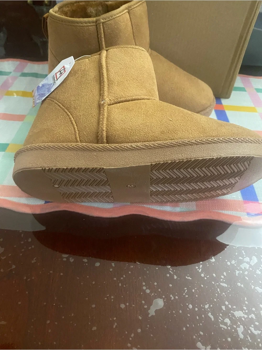 Avalanche Kids Chestnut Faux-Shearling Booties